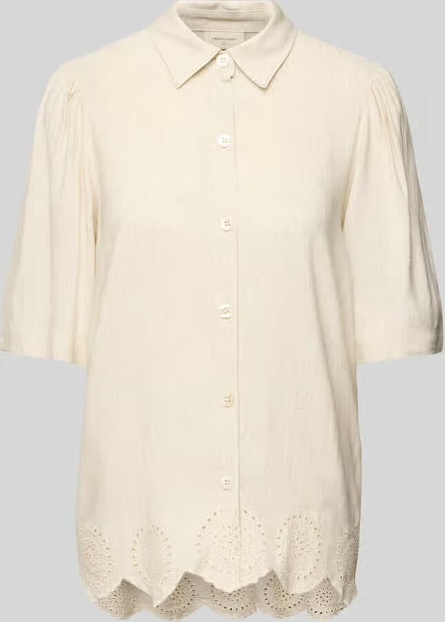 FREE QUENT Regular fit blouse met broderie anglaise model 'Linus'