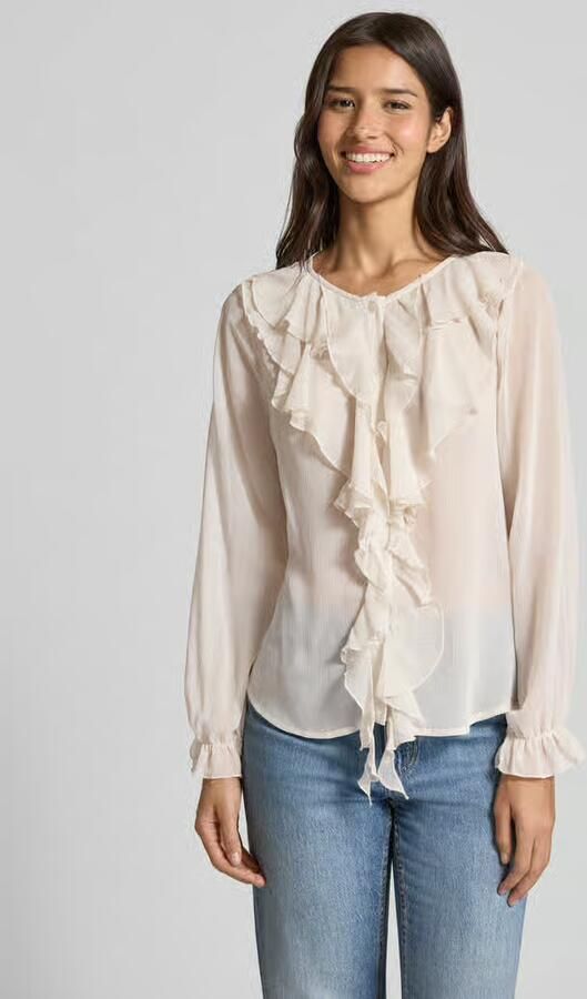 FREE QUENT Regular fit blouse met ruches model 'Ditte' - Foto 2
