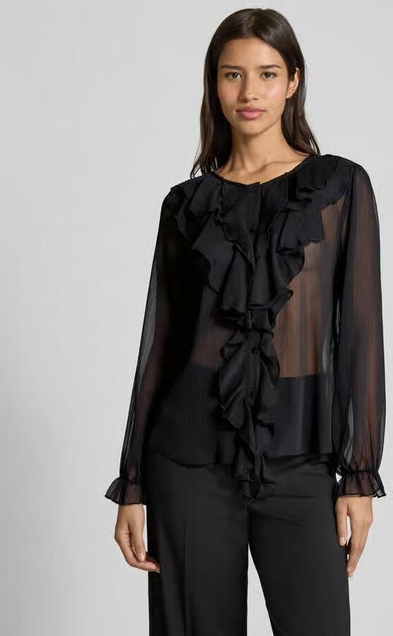 FREE QUENT Regular fit blouse met ruches model 'Ditte' - Foto 2