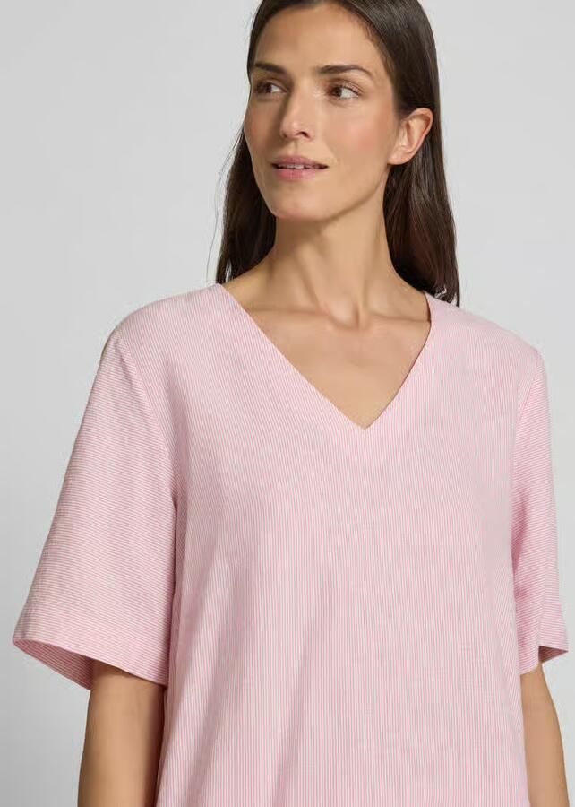 FREE QUENT Regular fit linnen blouse met V-hals model 'Lava'