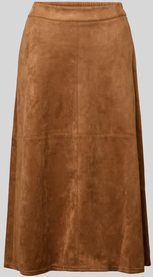 FREE QUENT Regular fit midirok in wildleerlook model 'Duva'