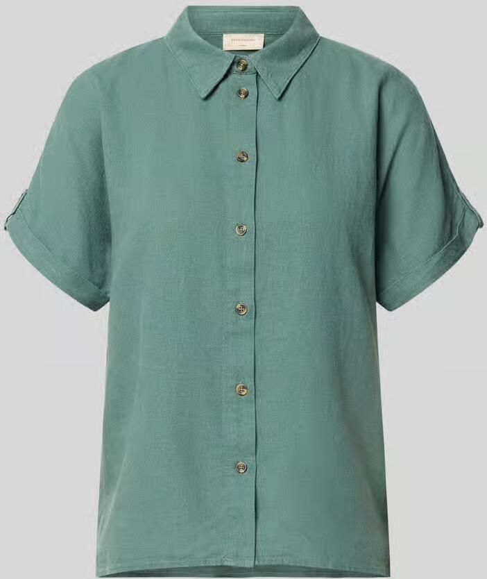 FREE QUENT relaxed fit blouse van mix van linnen en viscose model 'Lava' - Foto 2