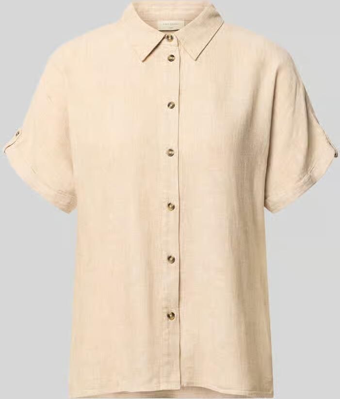 FREE QUENT relaxed fit blouse van mix van linnen en viscose model 'Lava' - Foto 2