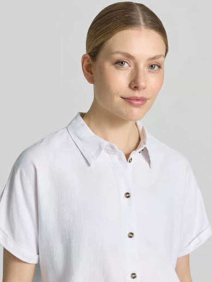 FREE QUENT relaxed fit blouse van mix van linnen en viscose model 'Lava'