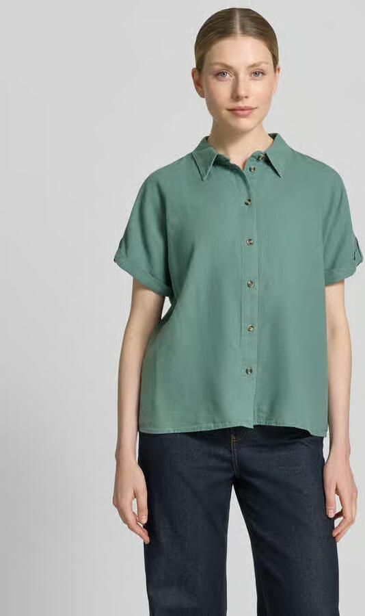 FREE QUENT relaxed fit blouse van mix van linnen en viscose model 'Lava' - Foto 4