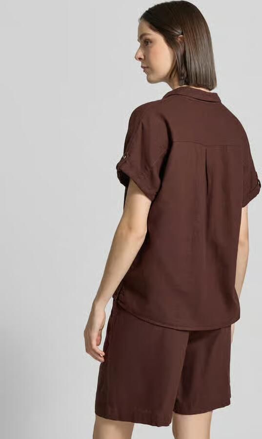 FREE QUENT relaxed fit blouse van mix van linnen en viscose model 'Lava'