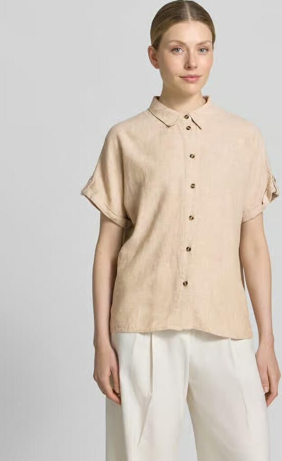 FREE QUENT relaxed fit blouse van mix van linnen en viscose model 'Lava' - Foto 4
