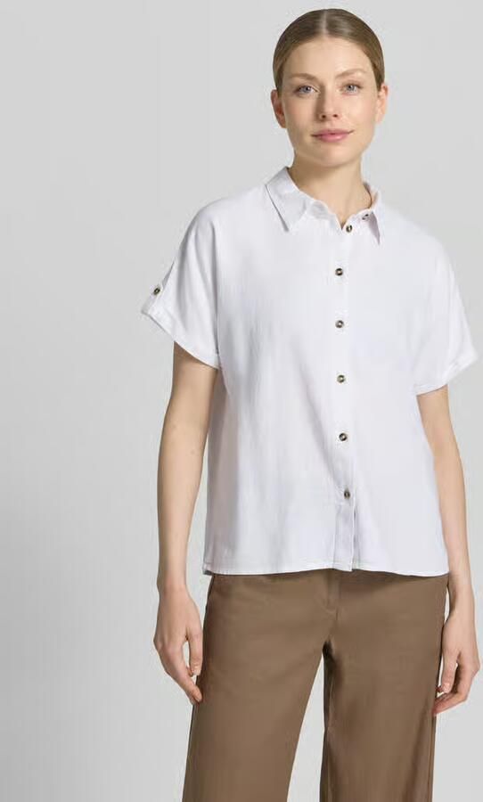 FREE QUENT relaxed fit blouse van mix van linnen en viscose model 'Lava' - Foto 3
