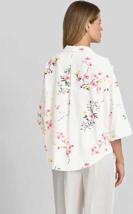 FREE QUENT relaxed fit blouse van mix van viscose en linnen model 'Lavisco' - Foto 3