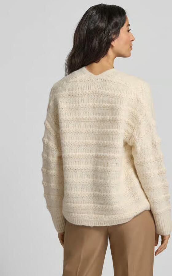 FREE QUENT Relaxed fit gebreid jack met wol Model 'Wave'