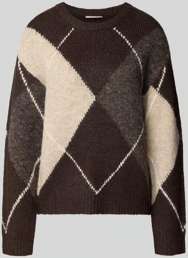 FREE QUENT relaxed fit gebreide pullover van elastische wolmix model 'lulu'