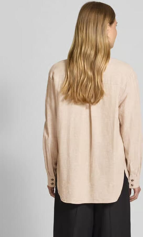 FREEQUENT Overhemdblouse FQLAVA-SH-SIMPLE van linnenmix met borstzak