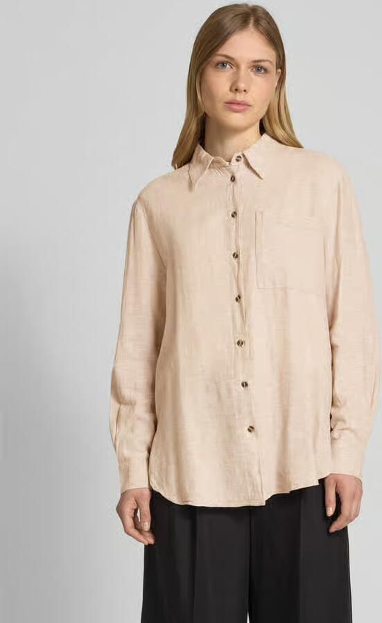 FREEQUENT Overhemdblouse FQLAVA-SH-SIMPLE van linnenmix met borstzak - Foto 2