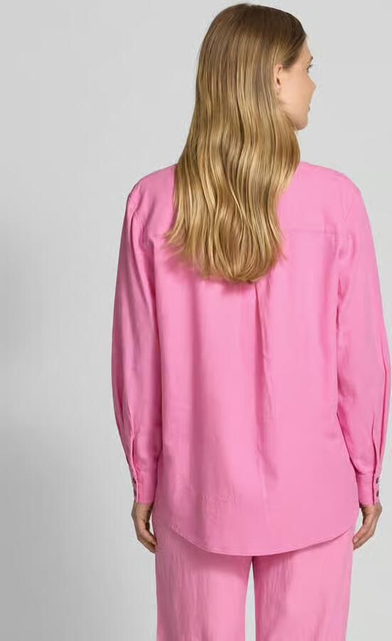 FREE QUENT Relaxed fit linnen blouse met borstzak model 'Lava'