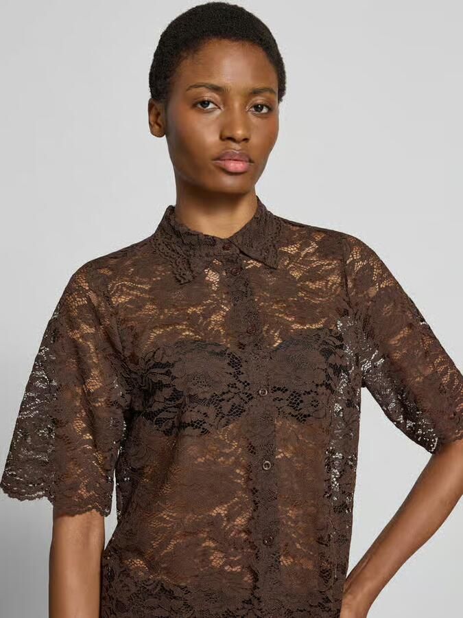 FREE QUENT relaxed fit overhemdblouse van kant model 'Lacina' - Foto 2