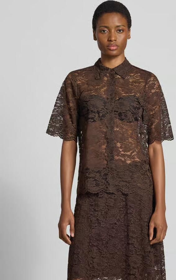FREE QUENT relaxed fit overhemdblouse van kant model 'Lacina' - Foto 4