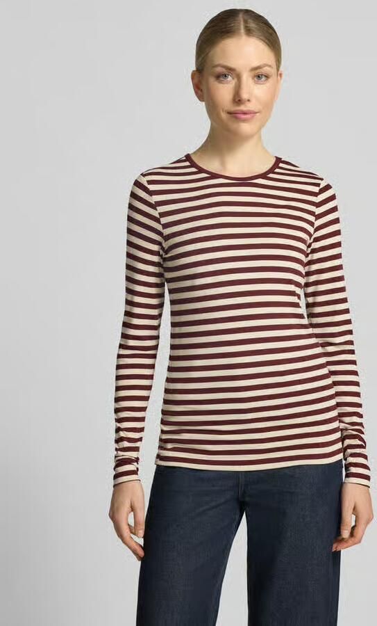 FREE QUENT skinny fit shirt met lange mouwen van viscosemix model 'Liana' - Foto 3