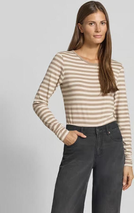 FREE QUENT skinny fit shirt met lange mouwen van viscosemix model 'Liana' - Foto 2