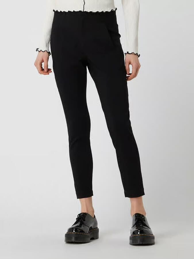 FREE QUENT Slim fit high waist broek van viscosemix model 'Jenny' - Foto 2