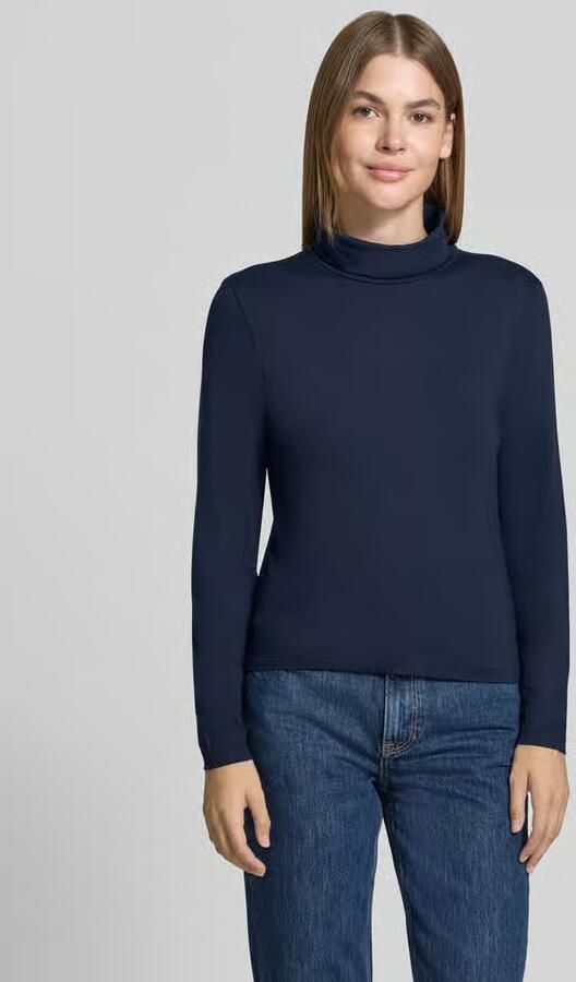 FREE QUENT Slim fit shirt met lange mouwen van elastische mix van viscose model 'Liana' - Foto 3