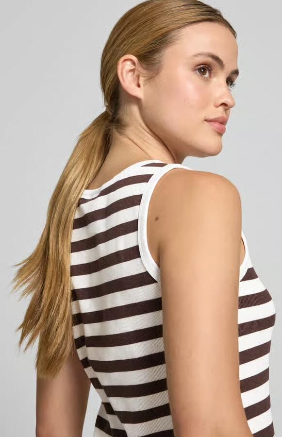FREE QUENT slim fit top met ronde hals model 'Effy'