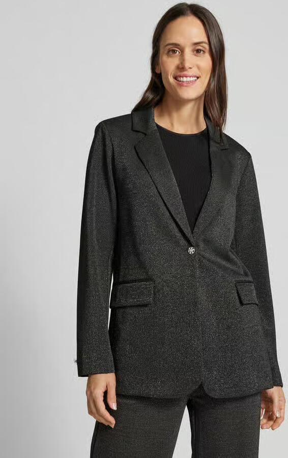 FREE QUENT straight fit longblazer met siersteentjes model 'NANNILUX' - Foto 4