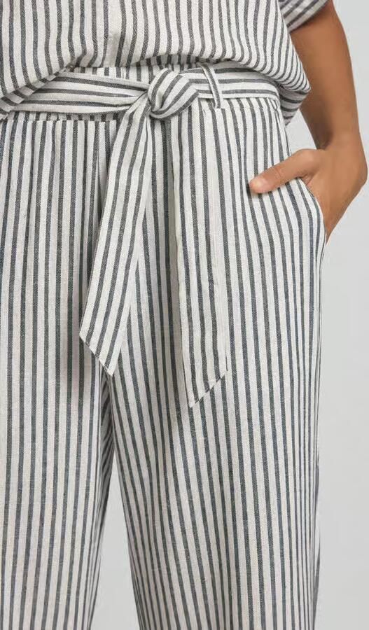 FREE QUENT Straight leg stoffen broek met strikceintuur model 'Lavisco' - Foto 2
