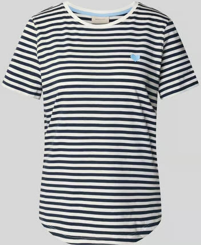 FREE QUENT T-shirt met motief-stitching en ronde hals - Foto 2