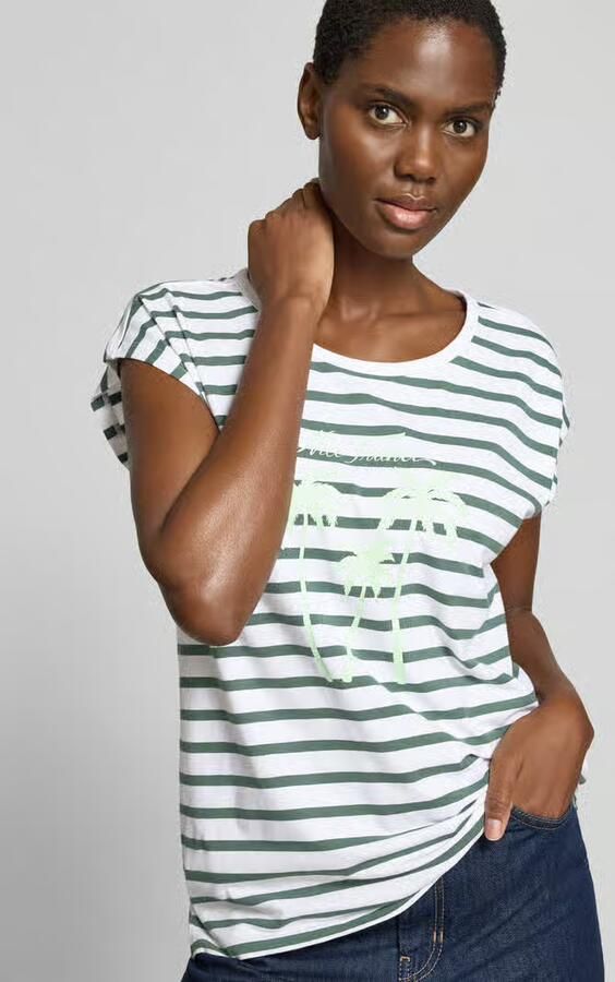 FREE QUENT T-shirt met motiefprint model 'Fenjal'