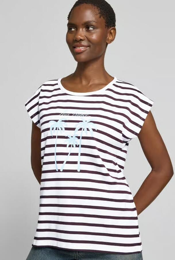 FREE QUENT T-shirt met motiefprint model 'Fenjal'
