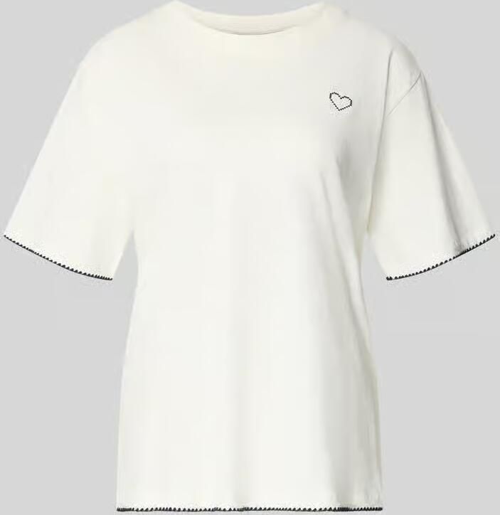 FREE QUENT T-shirt met ronde hals en stitchings - Foto 2