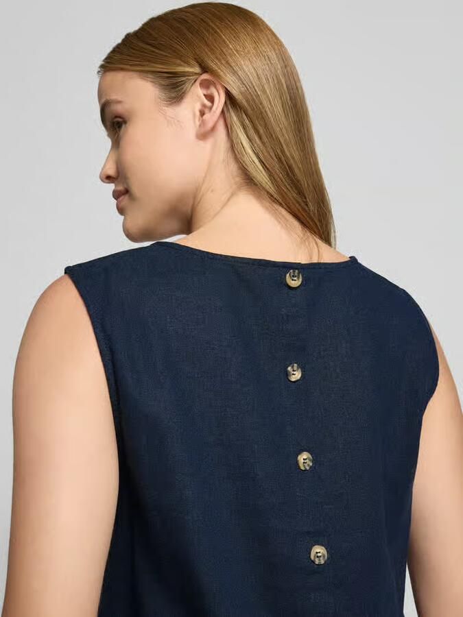 FREE QUENT Top van linnenmix met ronde hals model 'Lava'