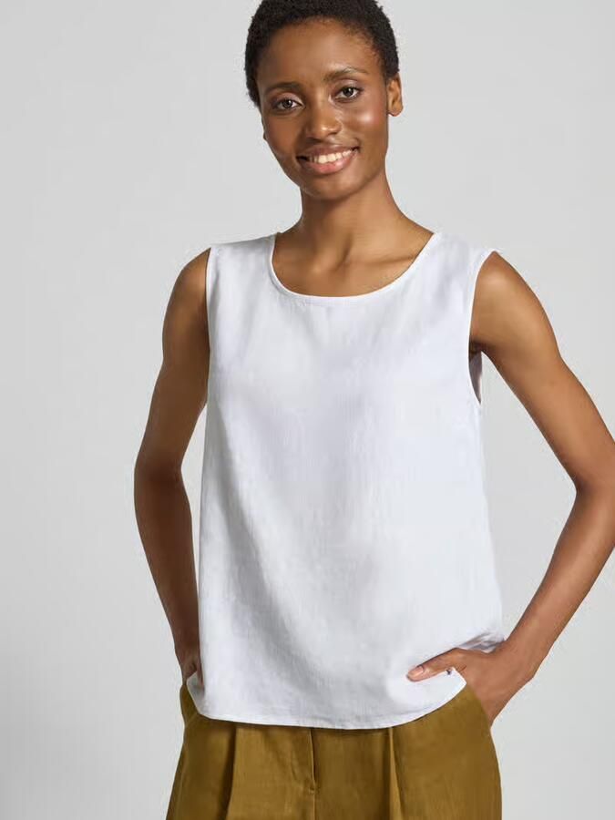 FREE QUENT Top van linnenmix met ronde hals model 'Lava' - Foto 2