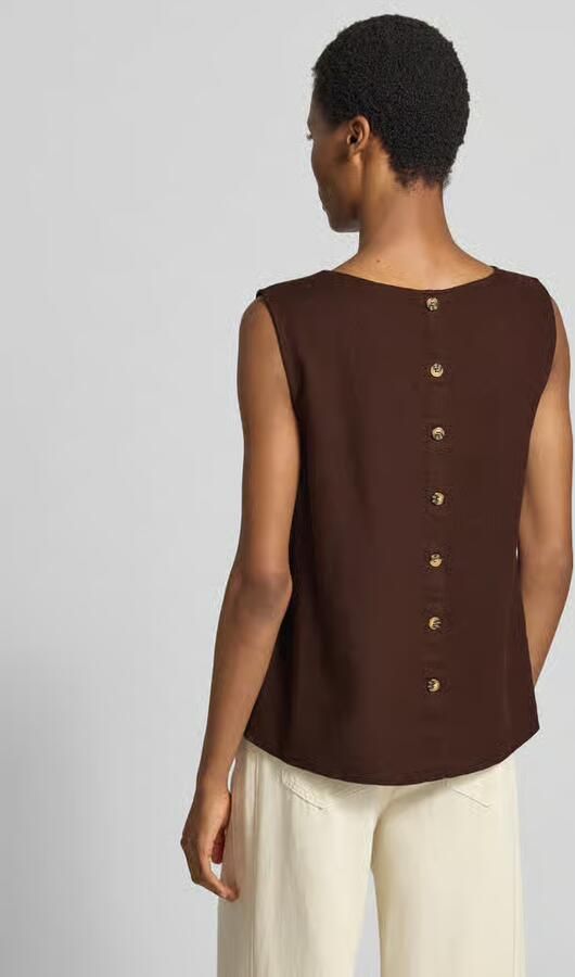 FREE QUENT Top van linnenmix met ronde hals model 'Lava'