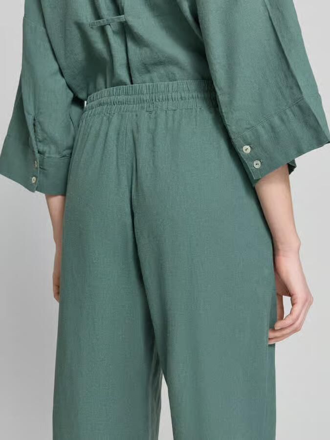 FREE QUENT wide leg broek van linnenmix met elastische band model 'Lava'