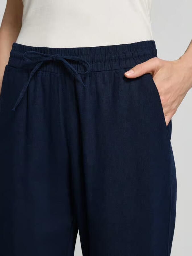 FREE QUENT wide leg broek van linnenmix met elastische band model 'Lava'