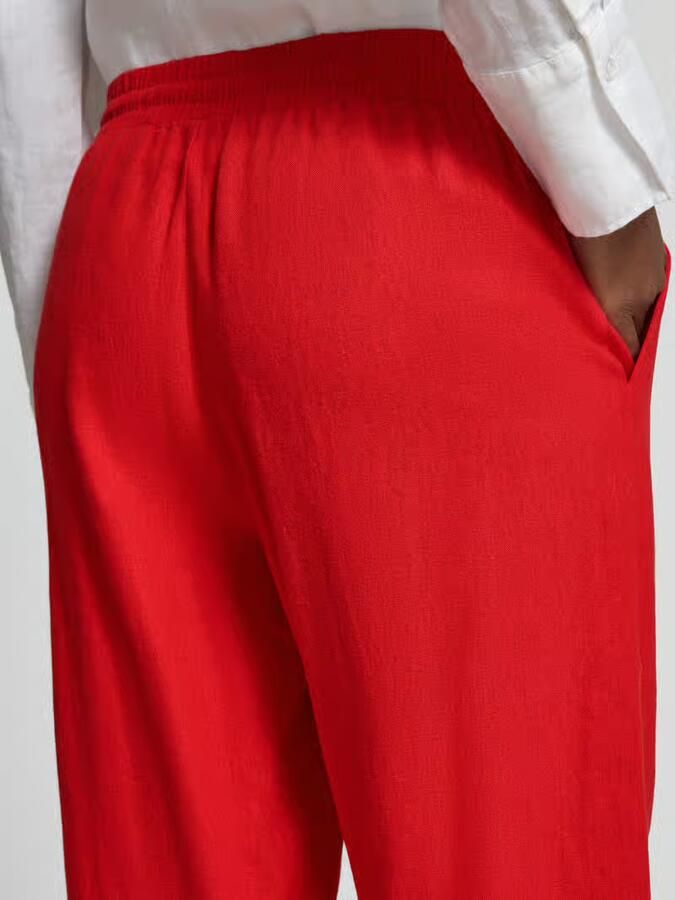 FREE QUENT wide leg broek van linnenmix met elastische band model 'Lava'