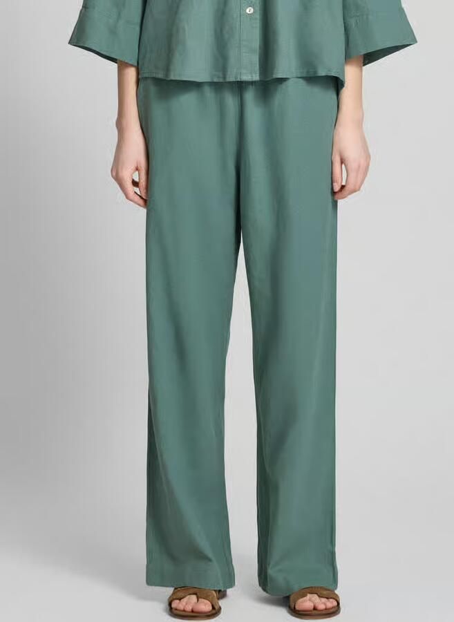 FREE QUENT wide leg broek van linnenmix met elastische band model 'Lava' - Foto 3