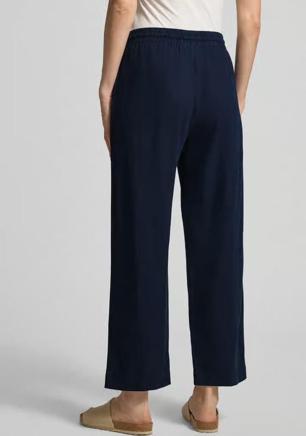 FREE QUENT wide leg broek van linnenmix met elastische band model 'Lava' - Foto 3