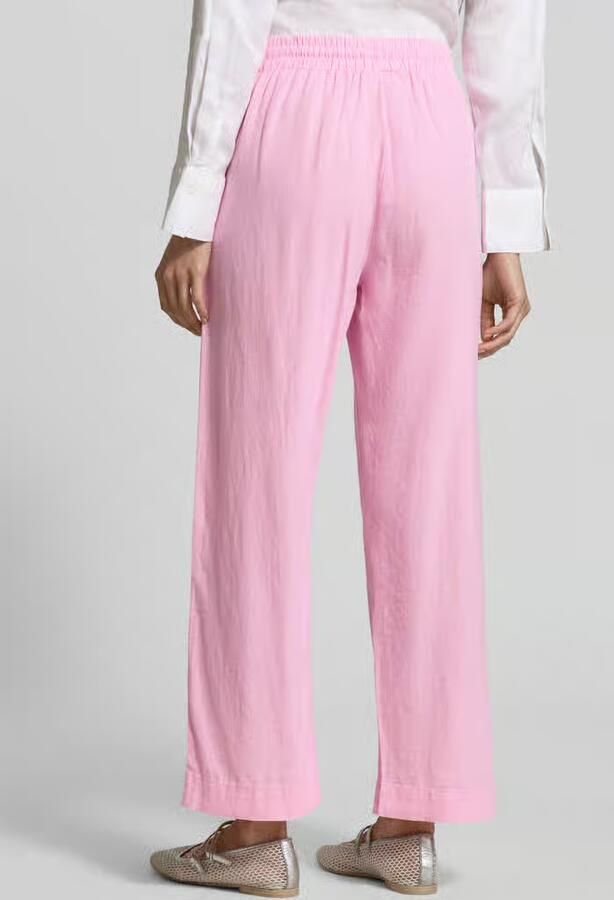 FREE QUENT wide leg broek van linnenmix met elastische band model 'Lava'