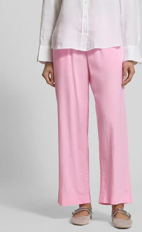 FREE QUENT wide leg broek van linnenmix met elastische band model 'Lava' - Foto 3