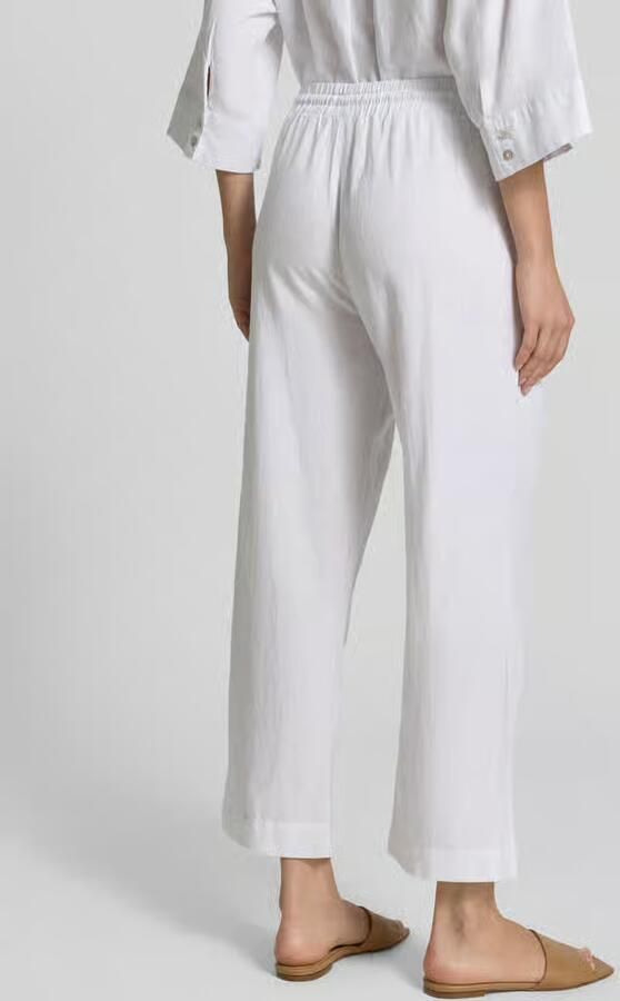FREE QUENT wide leg broek van linnenmix met elastische band model 'Lava'