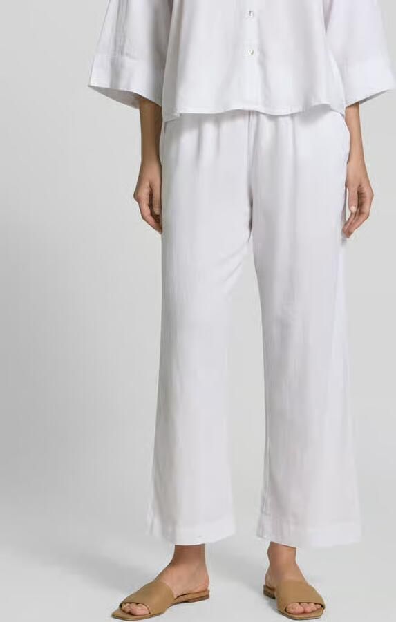 FREE QUENT wide leg broek van linnenmix met elastische band model 'Lava' - Foto 5