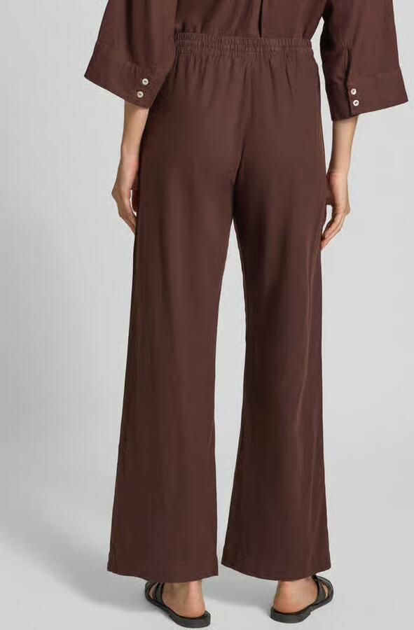 FREE QUENT wide leg broek van linnenmix met elastische band model 'Lava' - Foto 2
