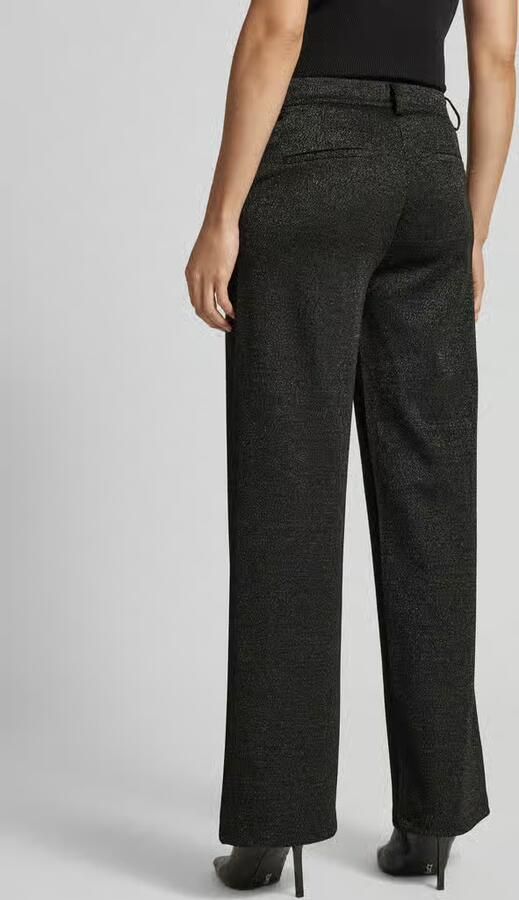 FREE QUENT Wide leg stoffen broek met effectgaren model 'NANNILUX'