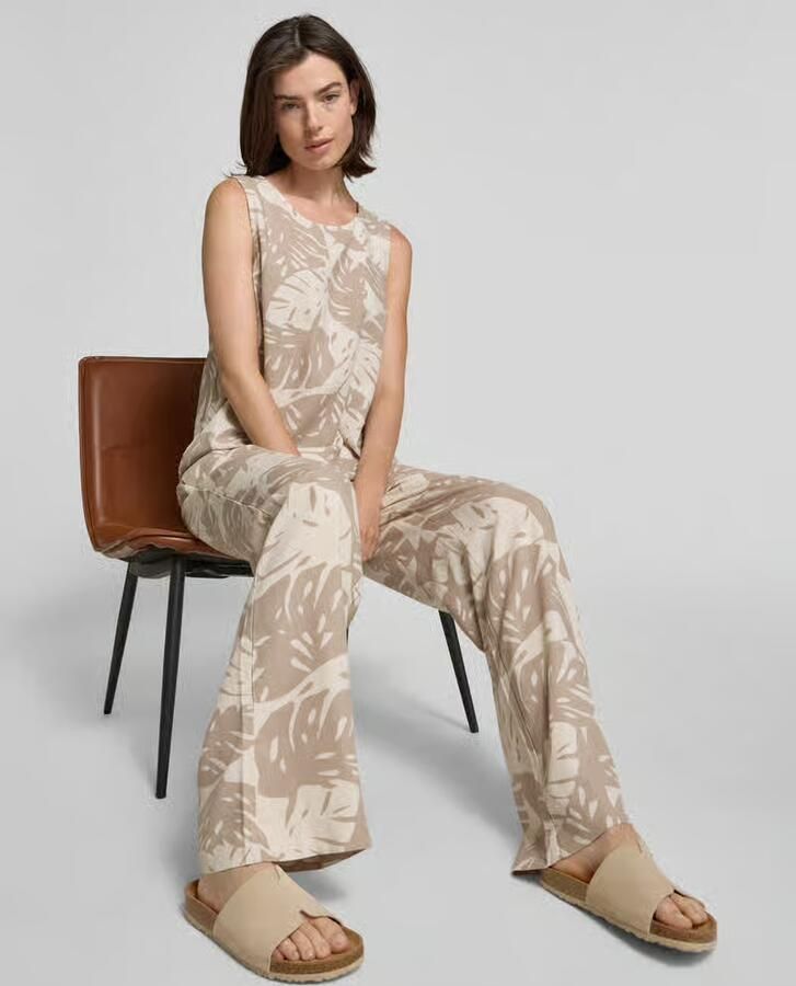 FREE QUENT Wide leg stoffen broek met tunnelkoord model 'Lavisco'
