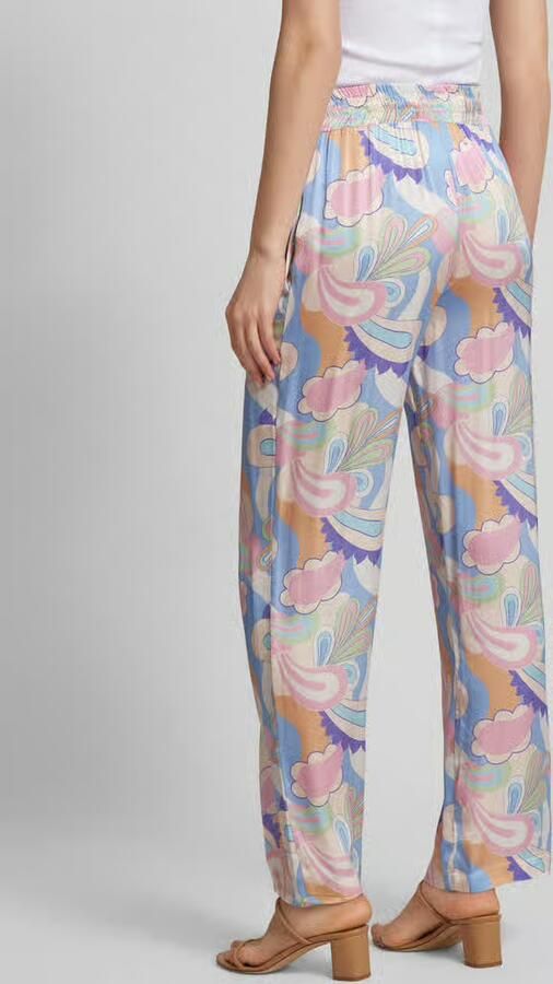 Frieda & Freddies Regular fit stoffen broek met all-over print