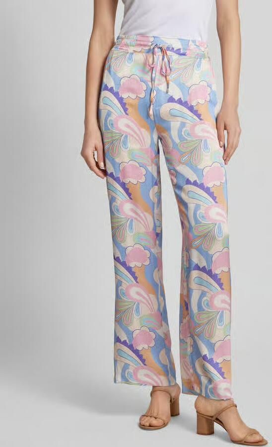 Frieda & Freddies Regular fit stoffen broek met all-over print - Foto 2