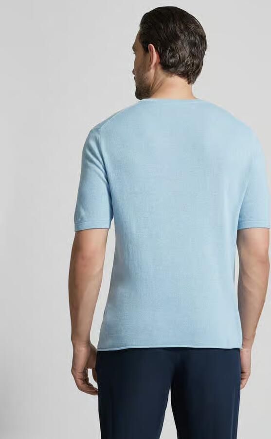 FTC-Cashmere Gebreid shirt met Kasjmier-Antil en Knoopsluiting