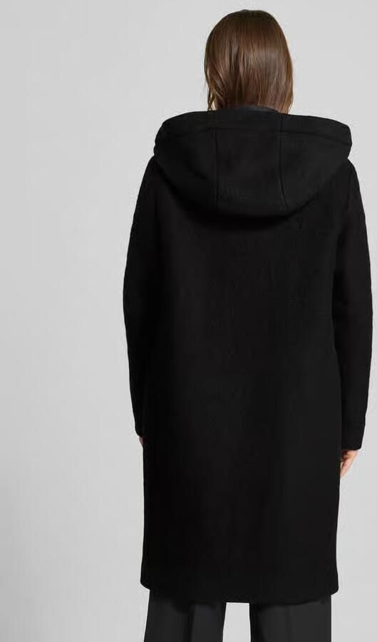 Fuchs Schmitt Lange jas met capuchon en blinde ritssluiting